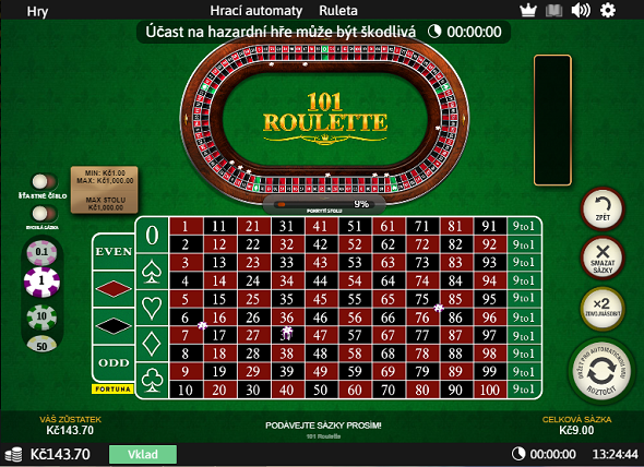 101 Roulette, aneb více čísel = více možností výher