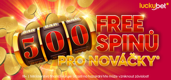 Registrujte se u LuckyBetu a získejte až 500 free spinů k vašemu prvnímu vkladu