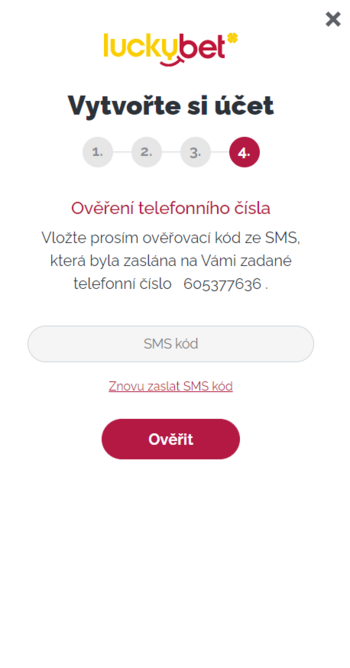 Ověření telefonního čísla