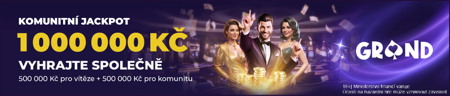 V Komunitním Grand jackpotu se hraje vždy o 1 000 000 Kč