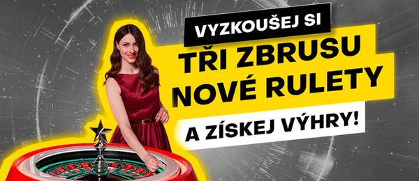 Vyzkoušejte si 3 nové Fortuna rulety i s bonusem zdarma