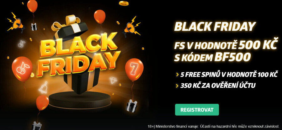 U Betana běží Black Friday akce – free spiny s hodnotou 500 Kč