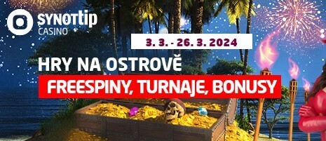 Březen v SYNOT TIP: denní bonusy s akcí Hry na Ostrově pokladů