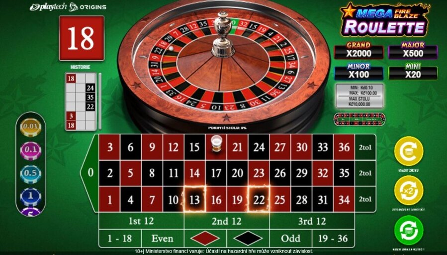 Jackpotová ruleta Mega Fire Blaze: Roulette u Fortuny