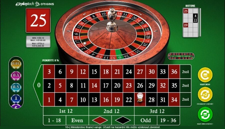 Premium Evropská ruleta v online casinu Fortuna
