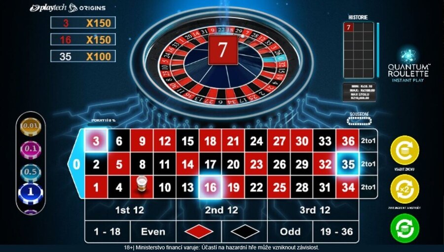 Quantum Roulette Instant Play v casinu Fortuna